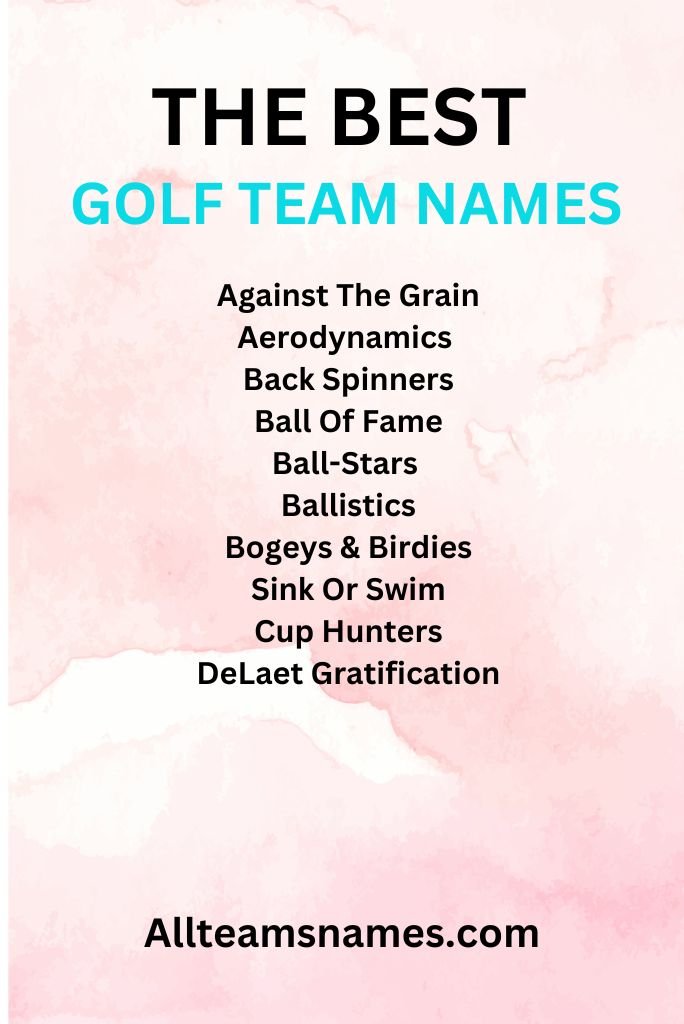 The Best Golf Team Names