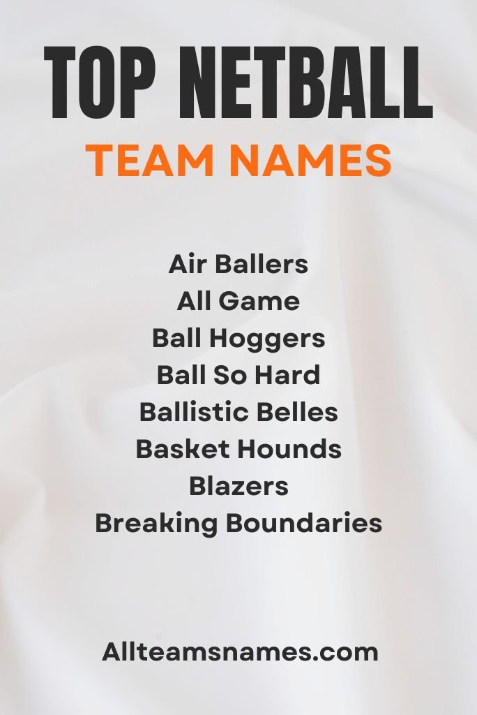 Top Netball Team Names