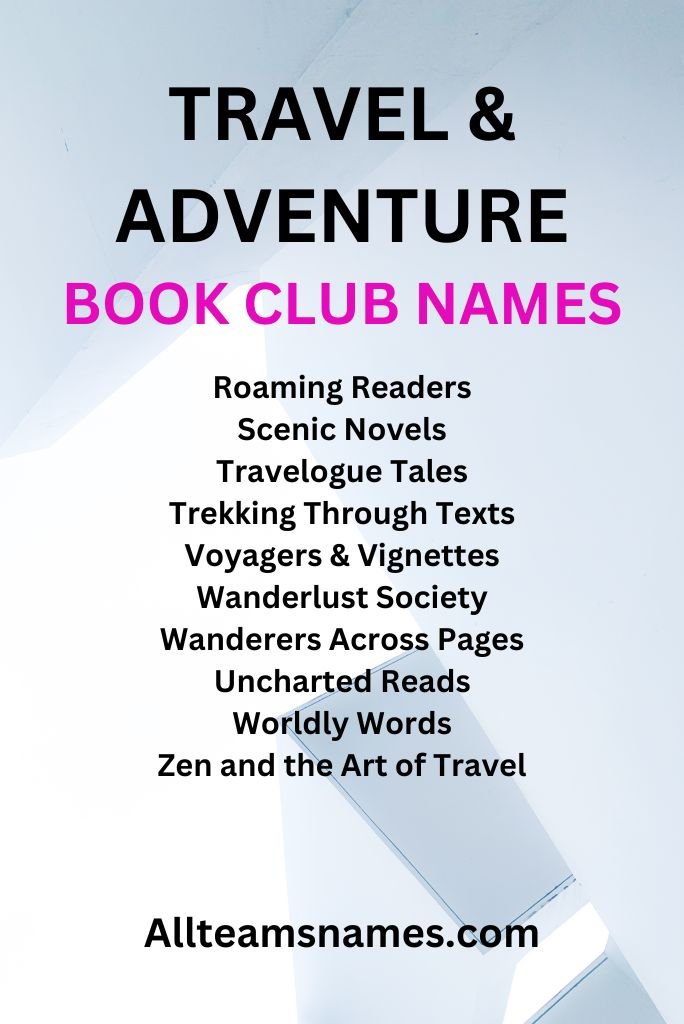 Travel & Adventure Book Club Names