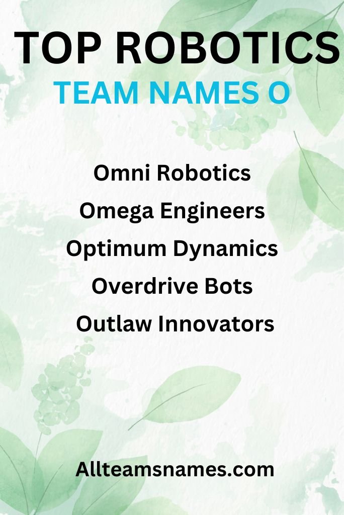 Top Robotics Team Names Engineered for Success