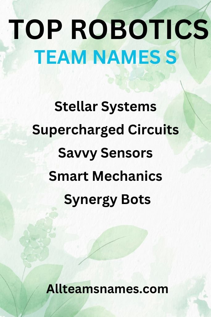 Top Robotics Team Names Engineered for Success