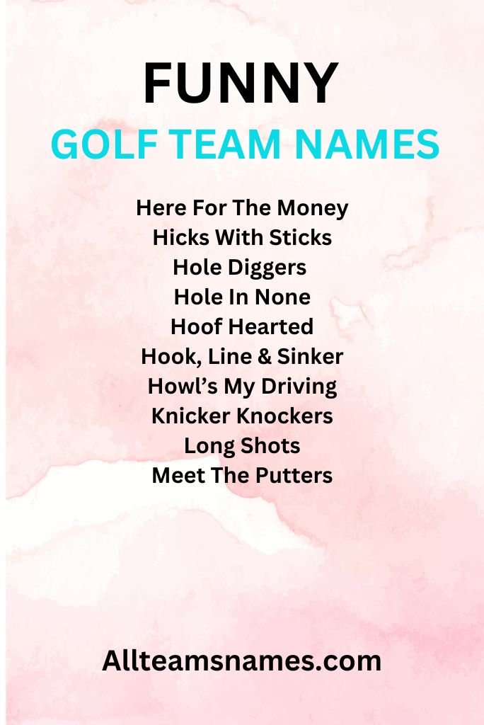 Funny Golf Team Names