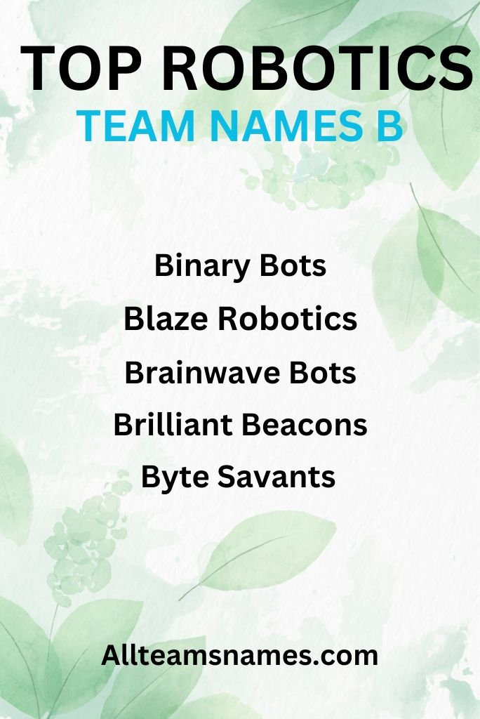 Top Robotics Team Names Engineered for Success