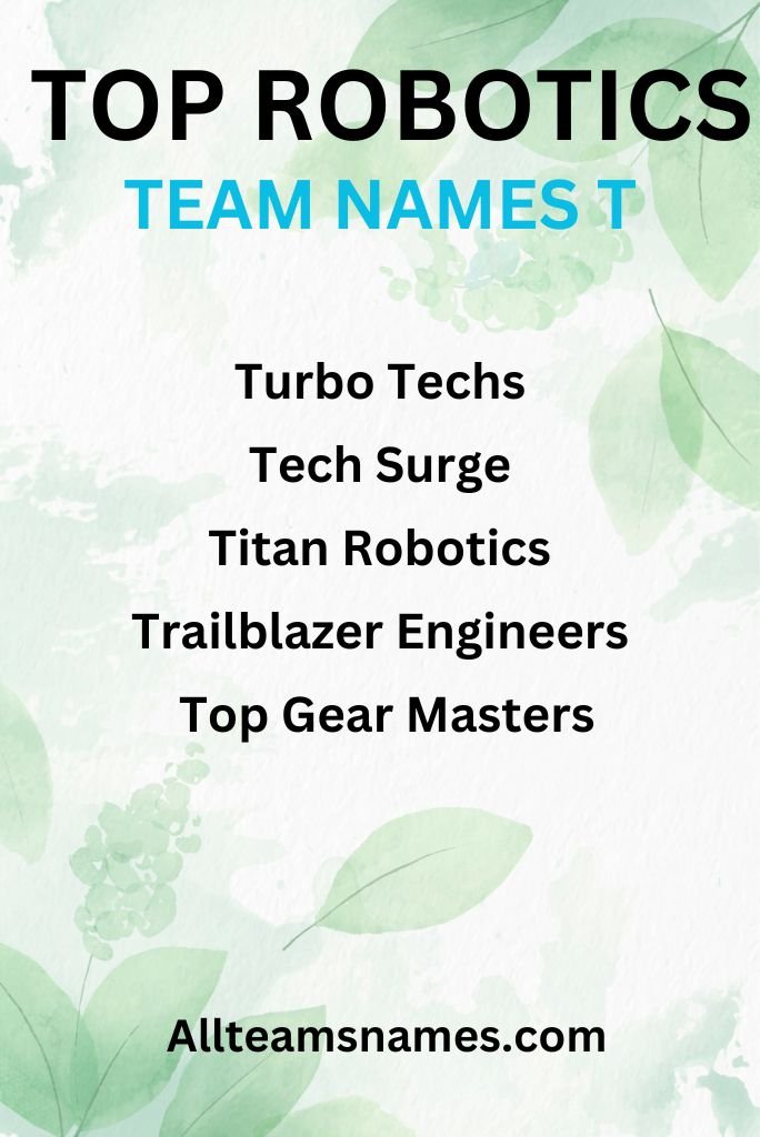 Top Robotics Team Names Engineered for Success