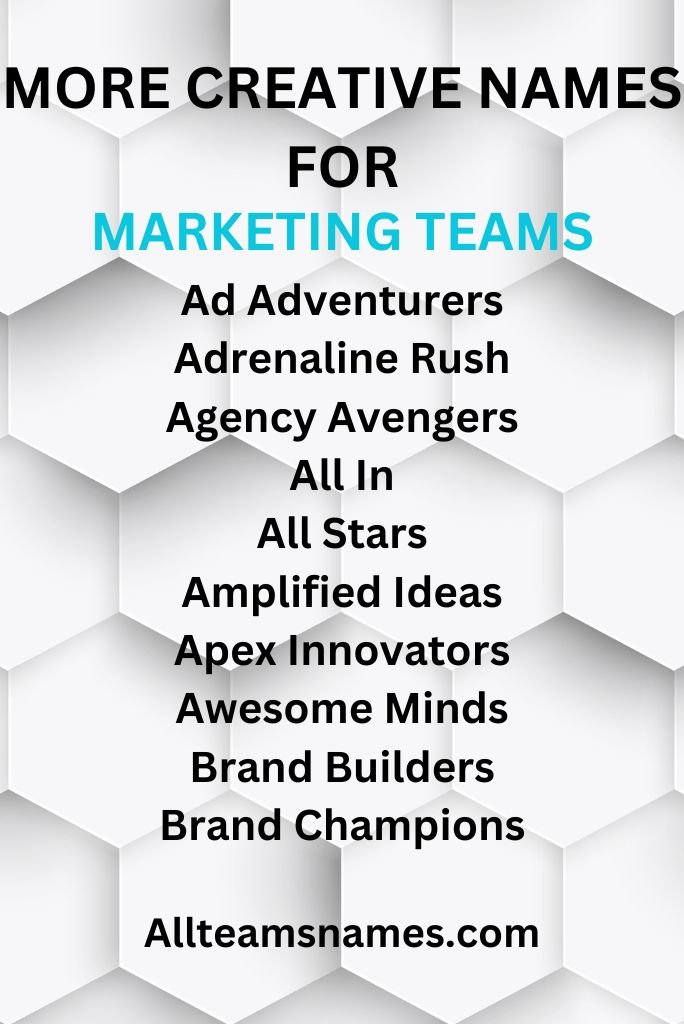 More Creative Names For Marketing Teams