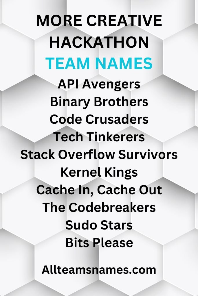 More creative hackathon team names