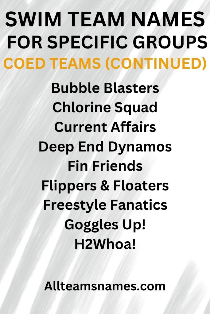 Coed Teams (continued)