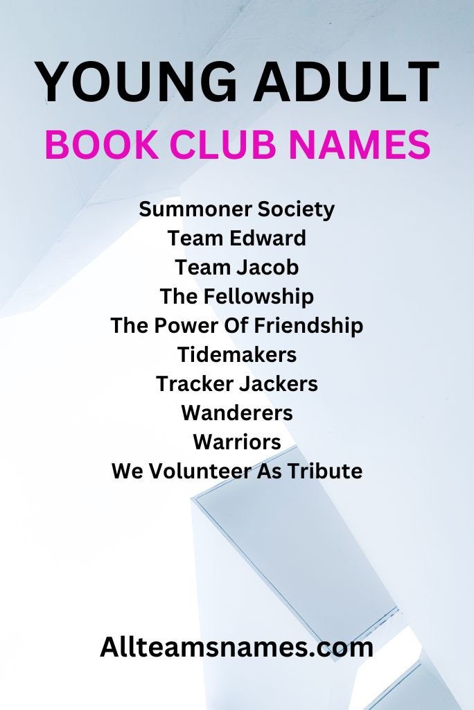 Young Adult Book Club Names