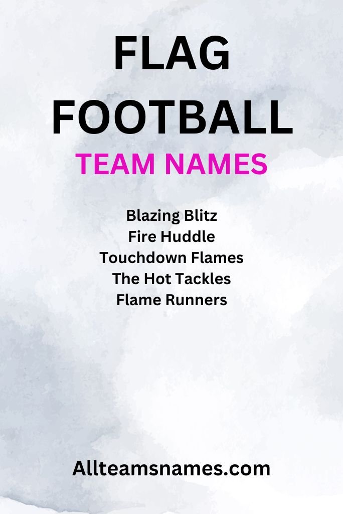 Flag Football Team Names