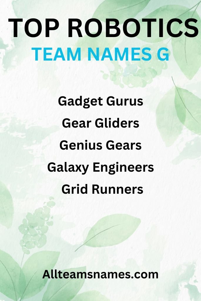 Top Robotics Team Names Engineered for Success