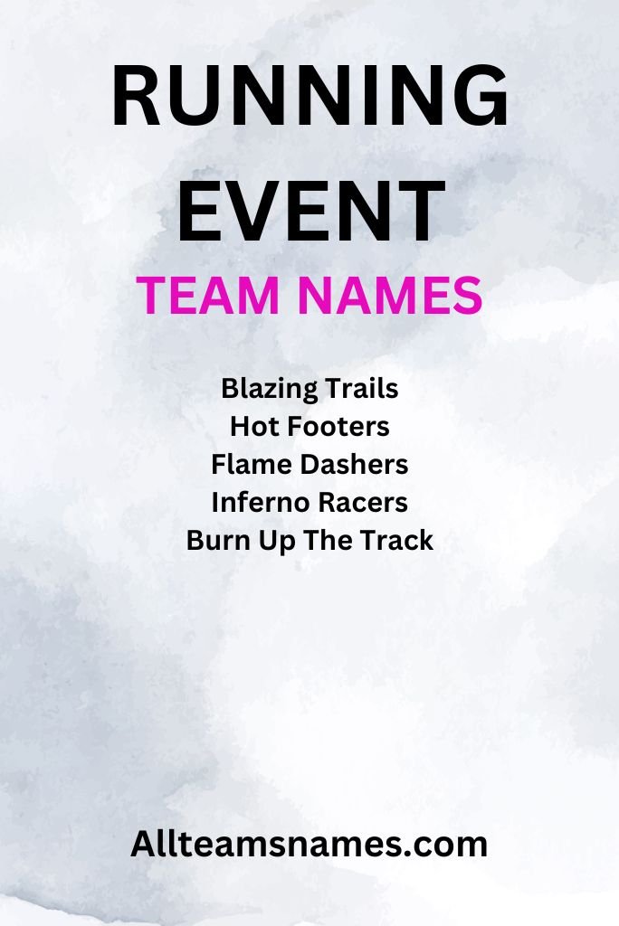 Running Event Team Names