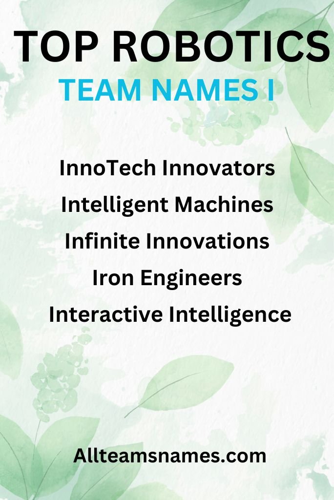 Top Robotics Team Names Engineered for Success