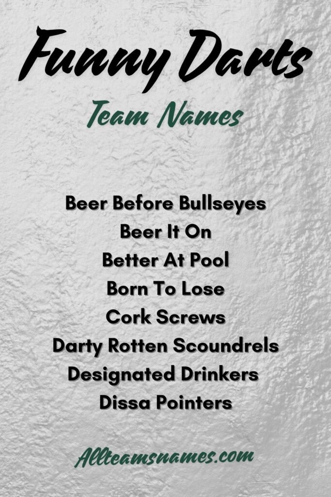 Funny Darts Team Names