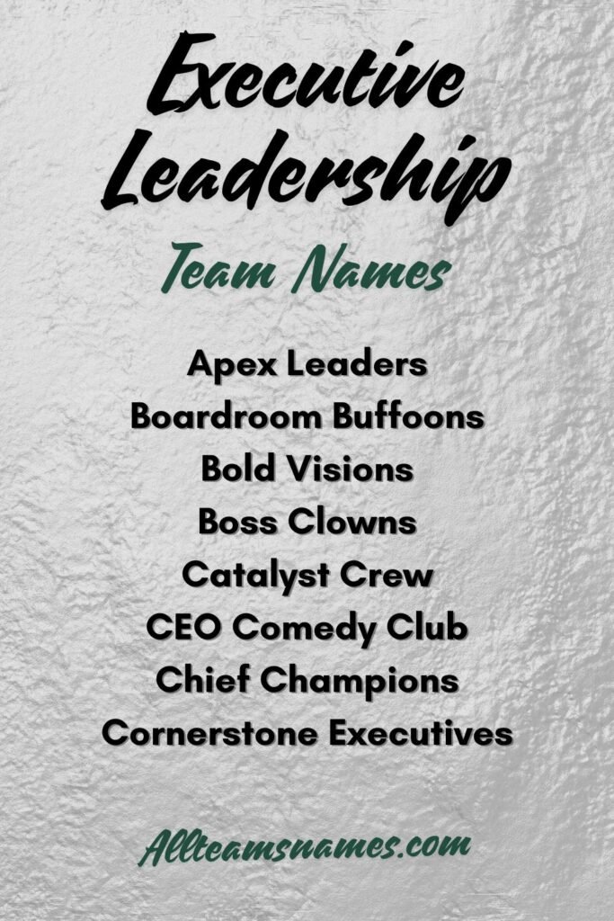 Executive Leadership Team Names