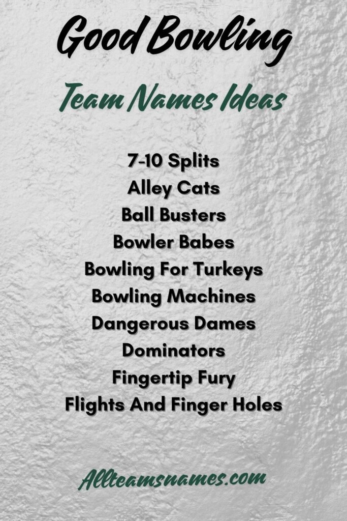 Good Bowling Team Names