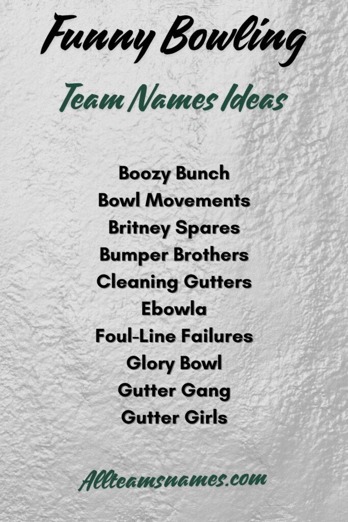 Funny Bowling Team Names