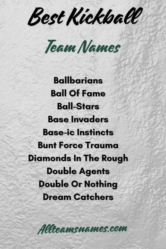 Best Kickball Team Names