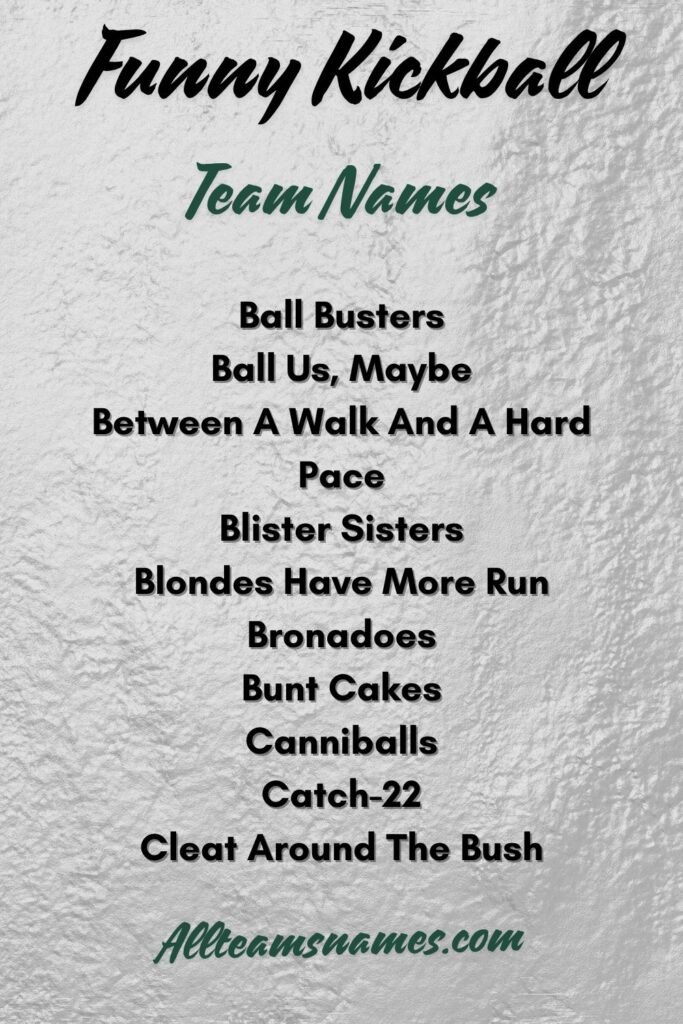 Funny Kickball Team Names