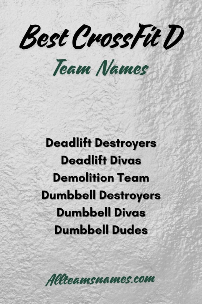 Best CrossFit Team Names