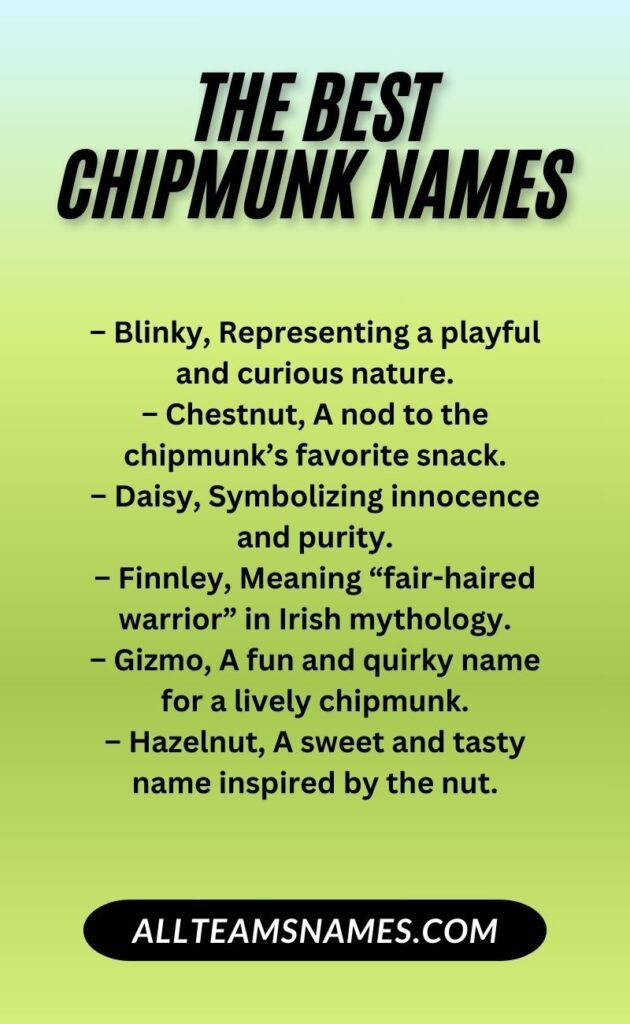 The Best Chipmunk Names With Meanings