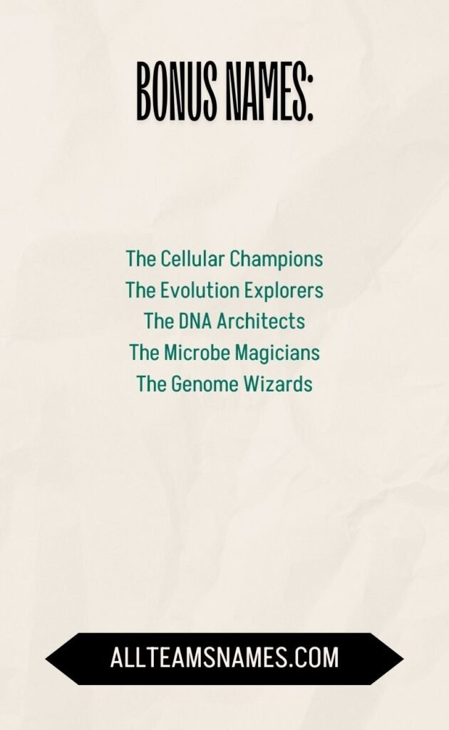 Bonus bilogy team names 