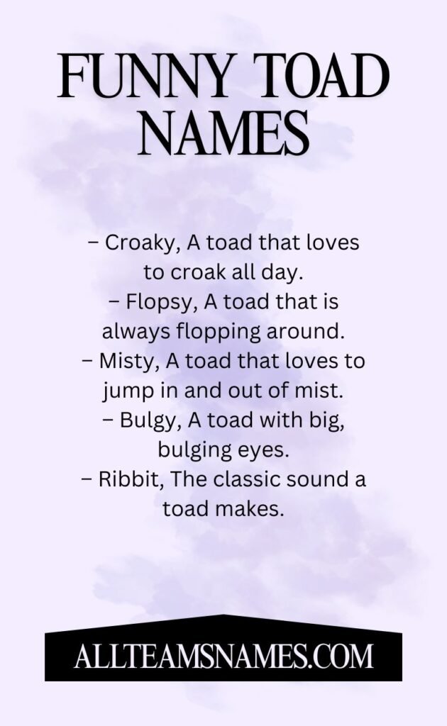 Funny Toad Names