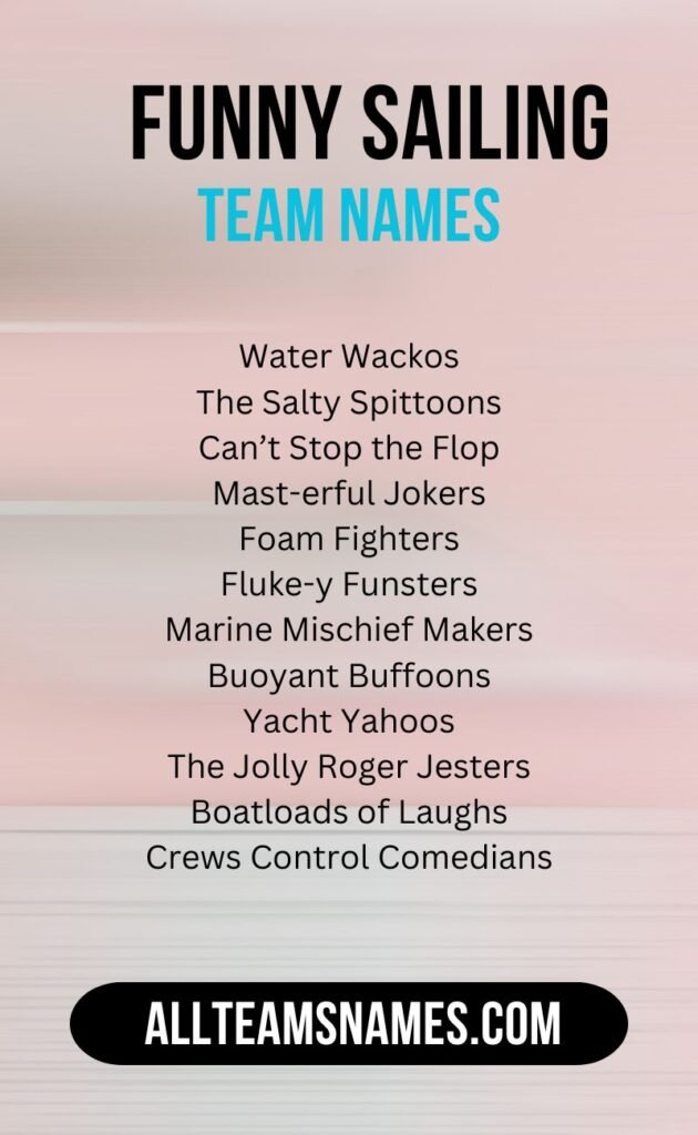 Funny Sailing Team Names