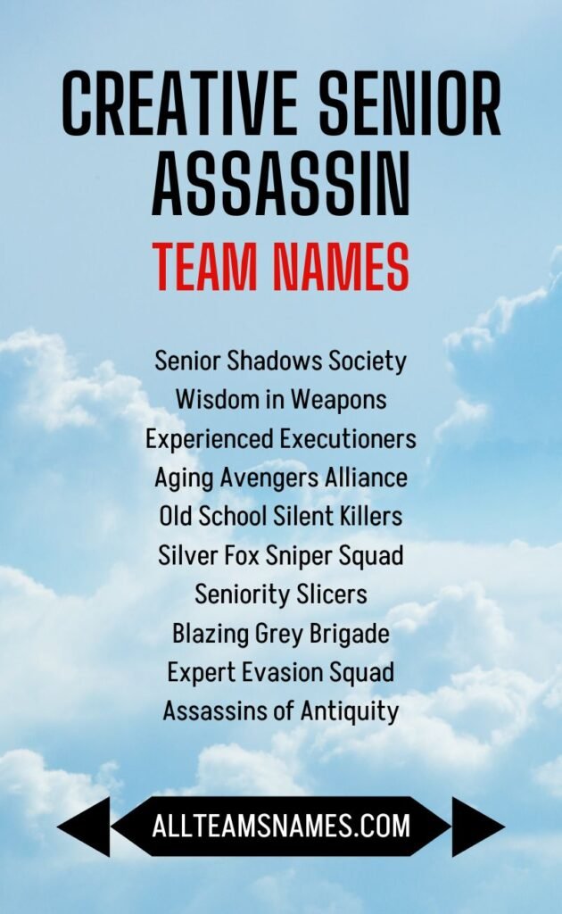 Creative Senior Assassin Team Names