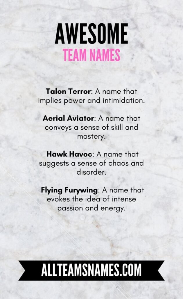 Awesome Hawk Names