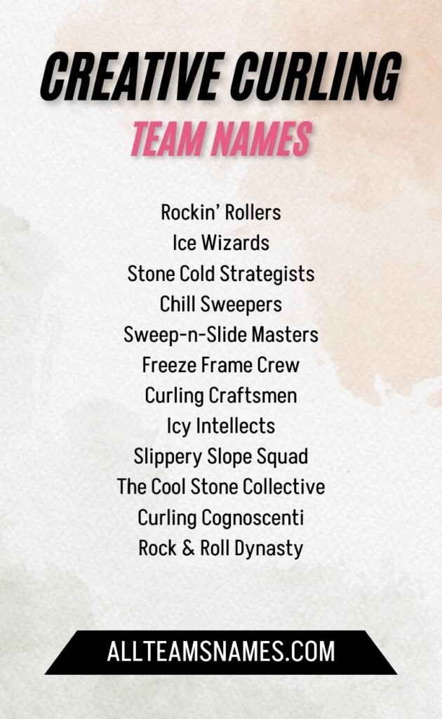 Creative Curling Team Names