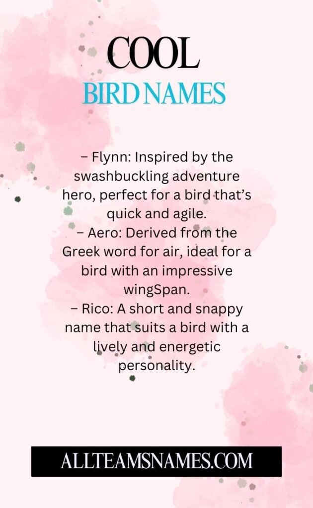 Cool Bird Names