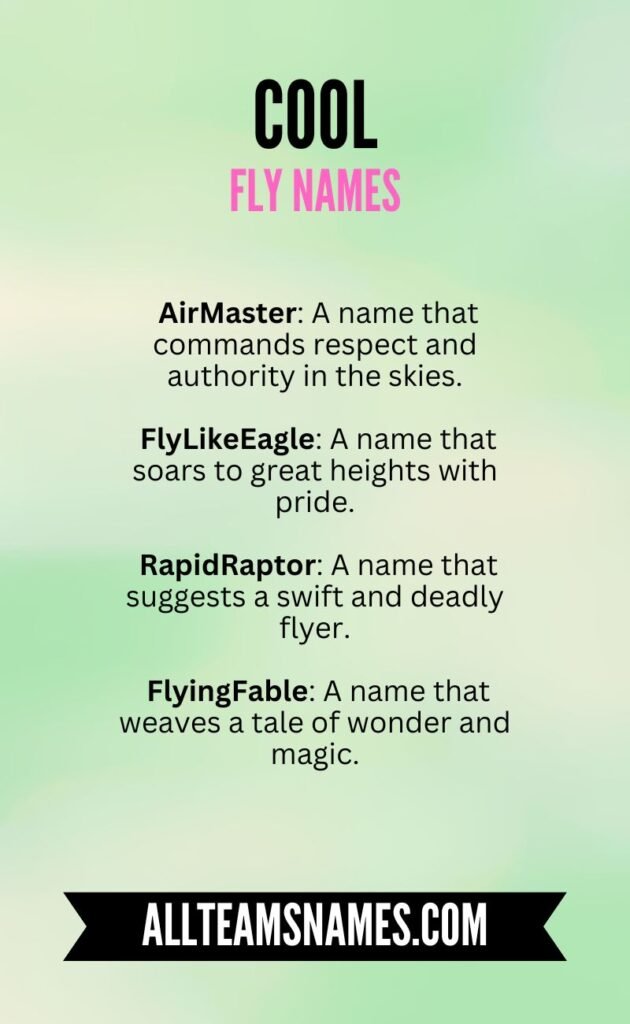 Cool Fly Names