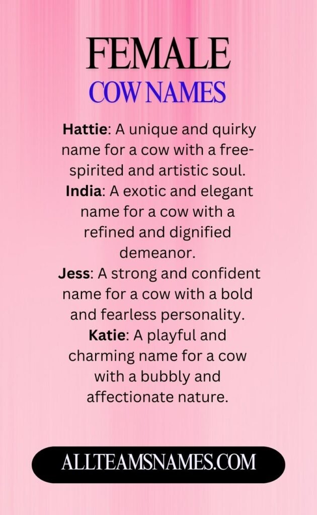 Female Cow Names