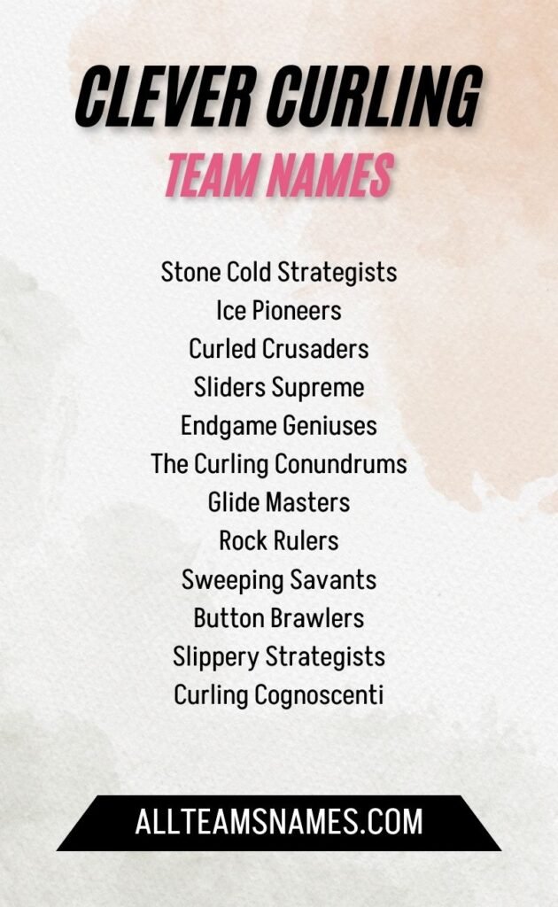 Clever Curling Team Names