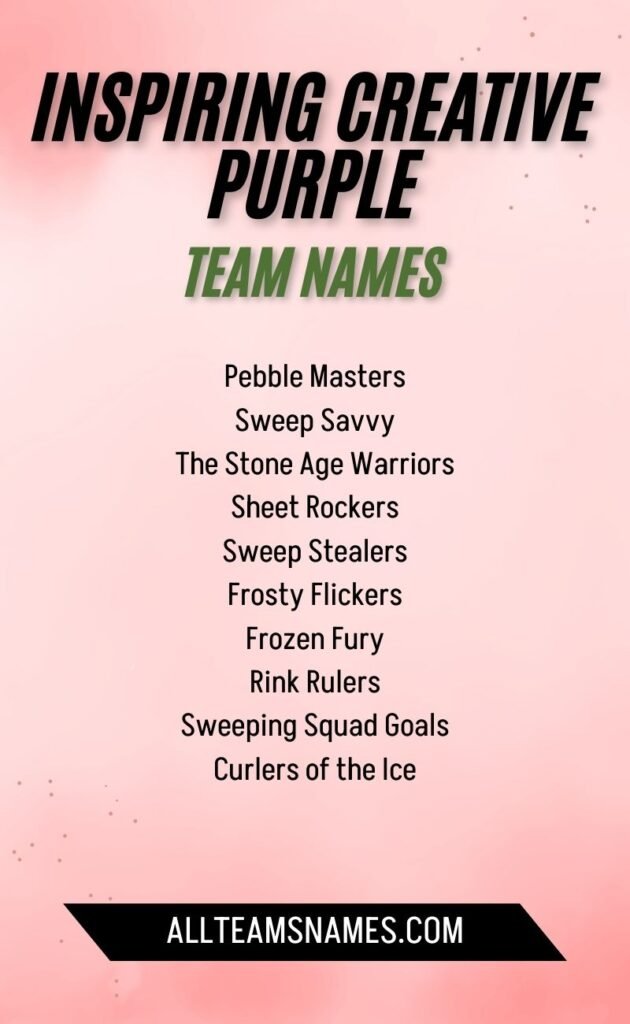 Inspiring Creative Purple Team Names