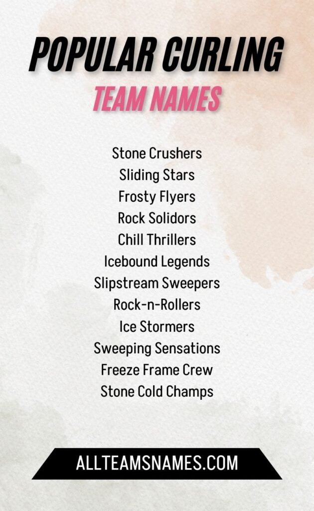 Popular Curling Team Names