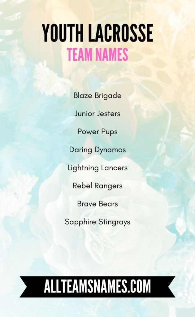 Youth Lacrosse Team Names