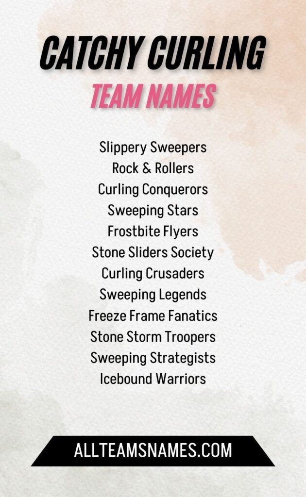 Catchy Curling Team Names