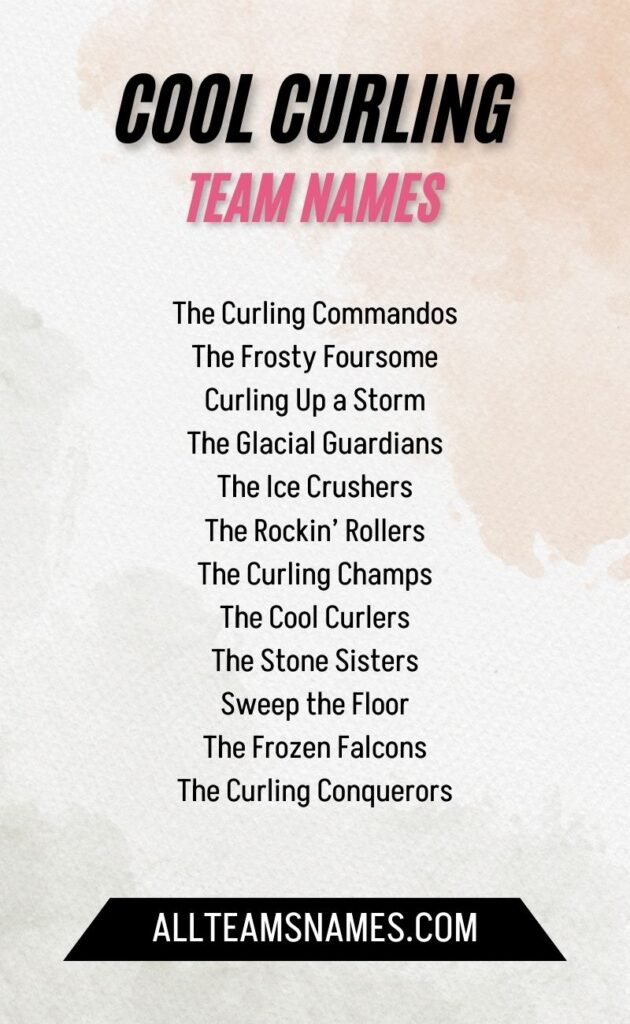 Cool Curling Team Names