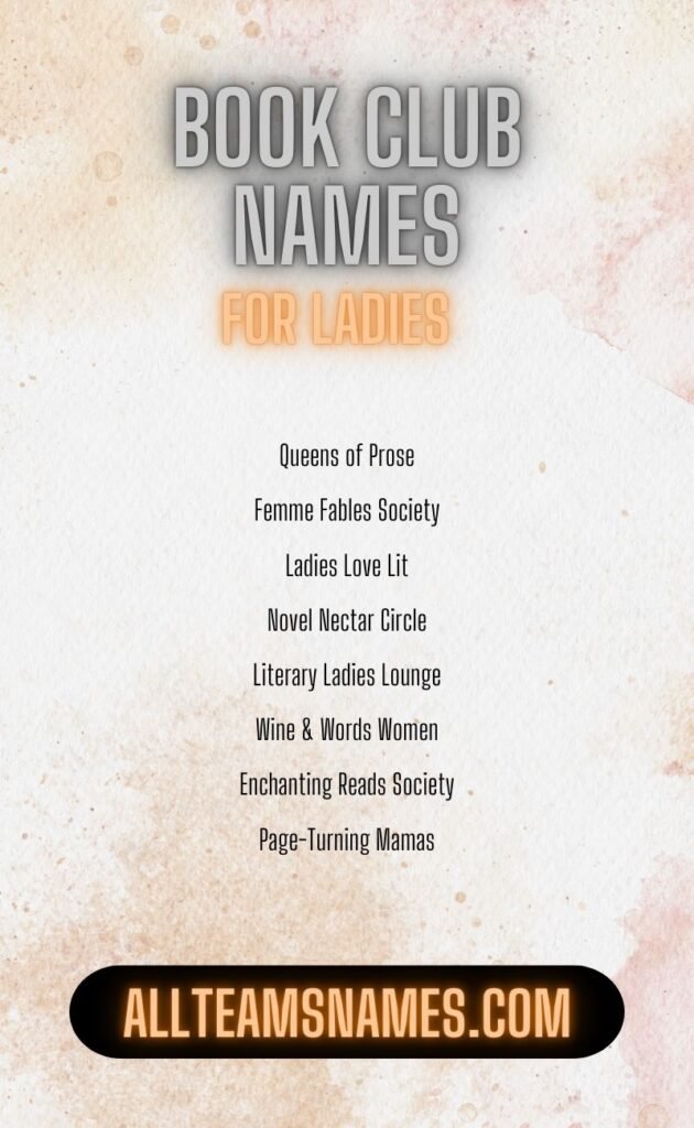 Book Club Names for Ladies