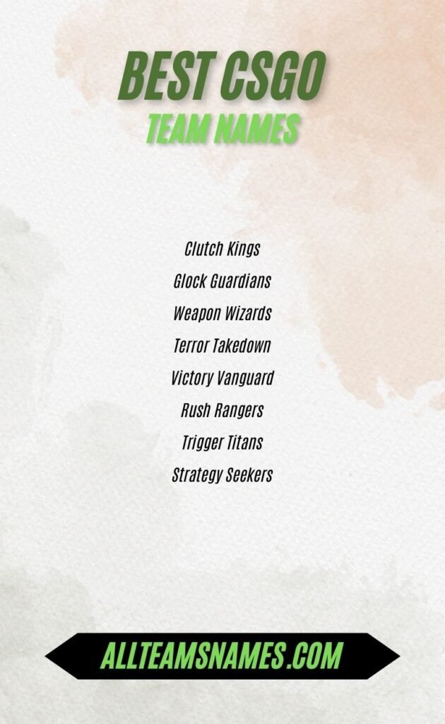 Best CSGO Team Names