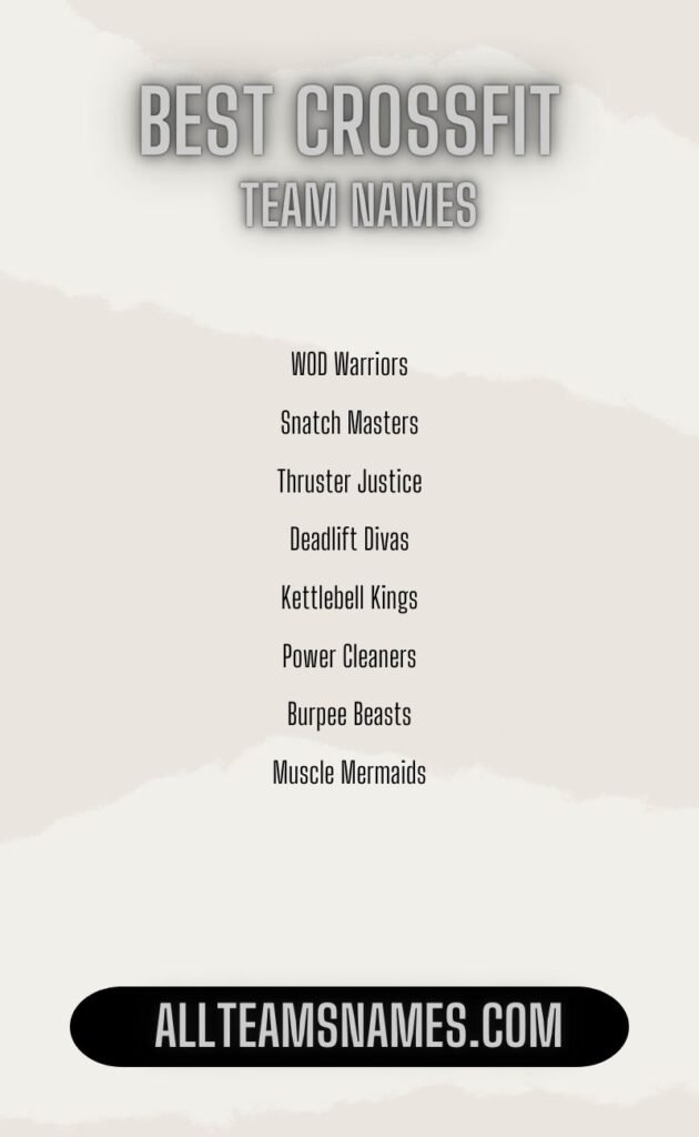 Best Crossfit Team Names
