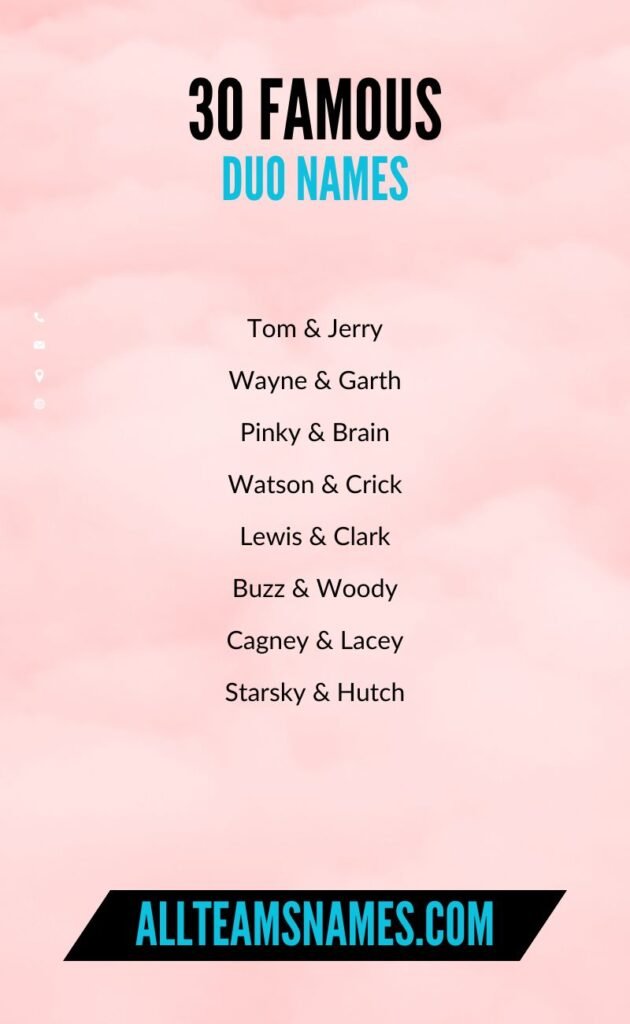 30 Famous Duo Names