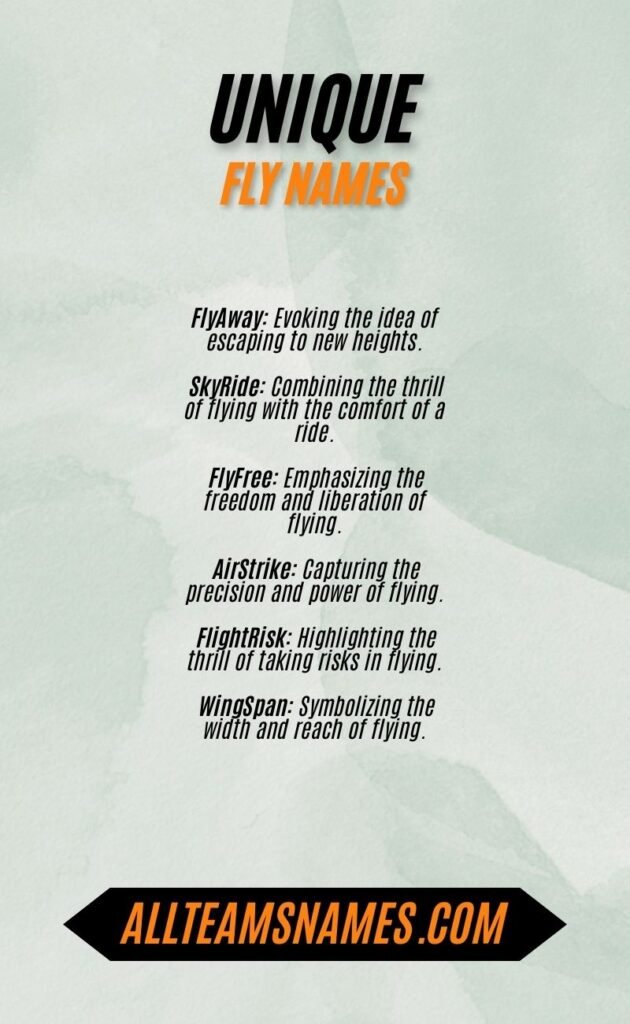 Unique Fly Names