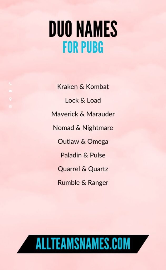 Duo Names for PUBG