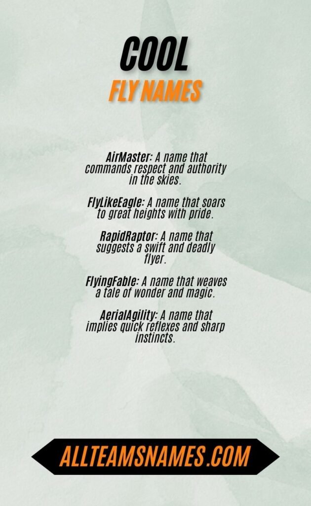 Cool Fly Names