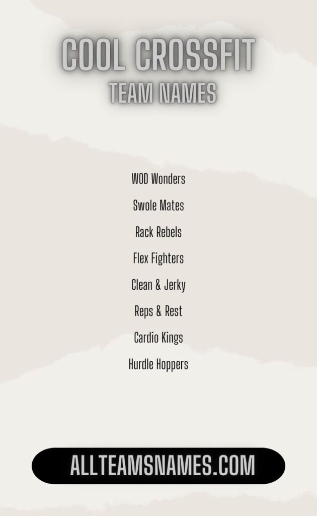 Cool Crossfit Team Names