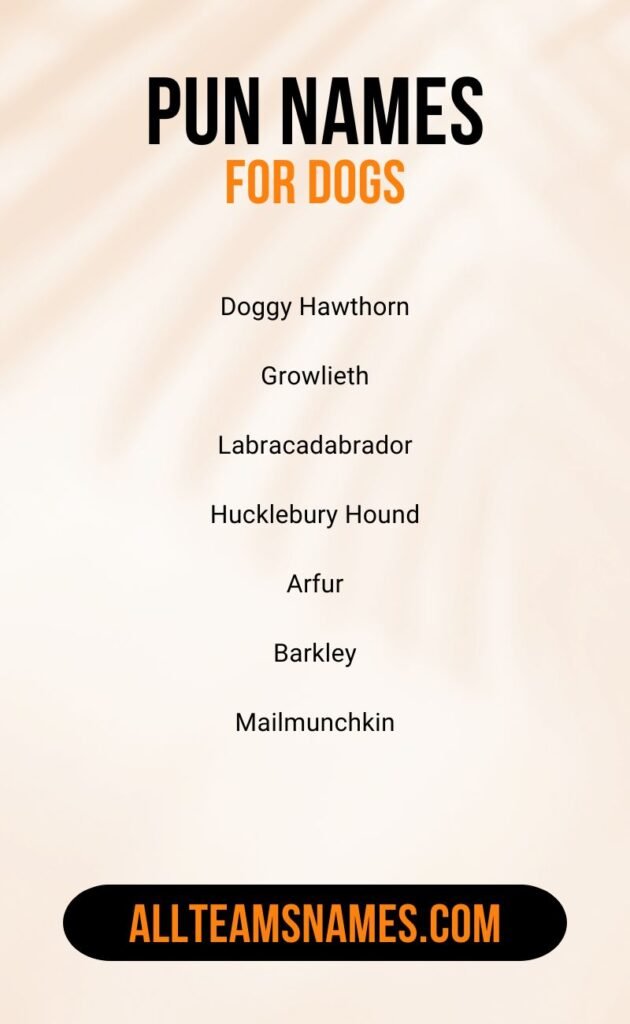 Pun Names for Dogs: