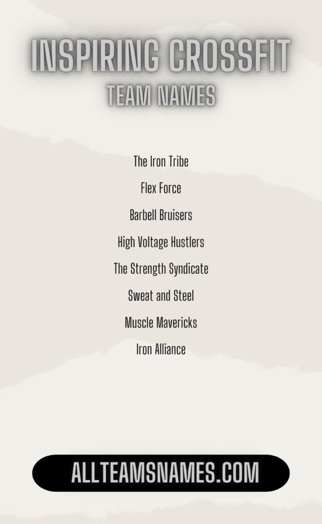 Inspiring CrossFit Team Names
