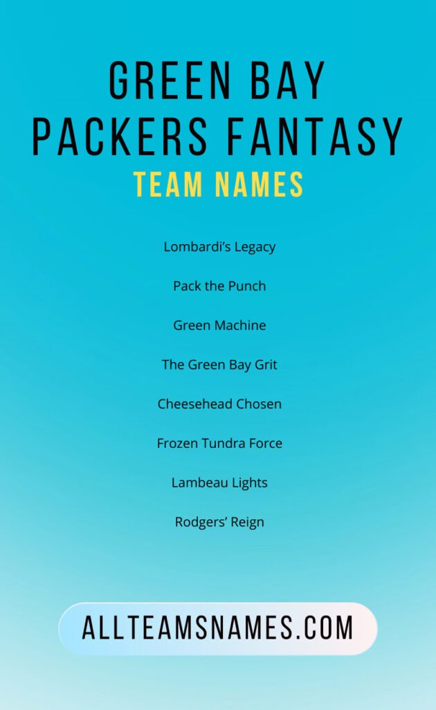 Green Bay Packers Fantasy Team Names